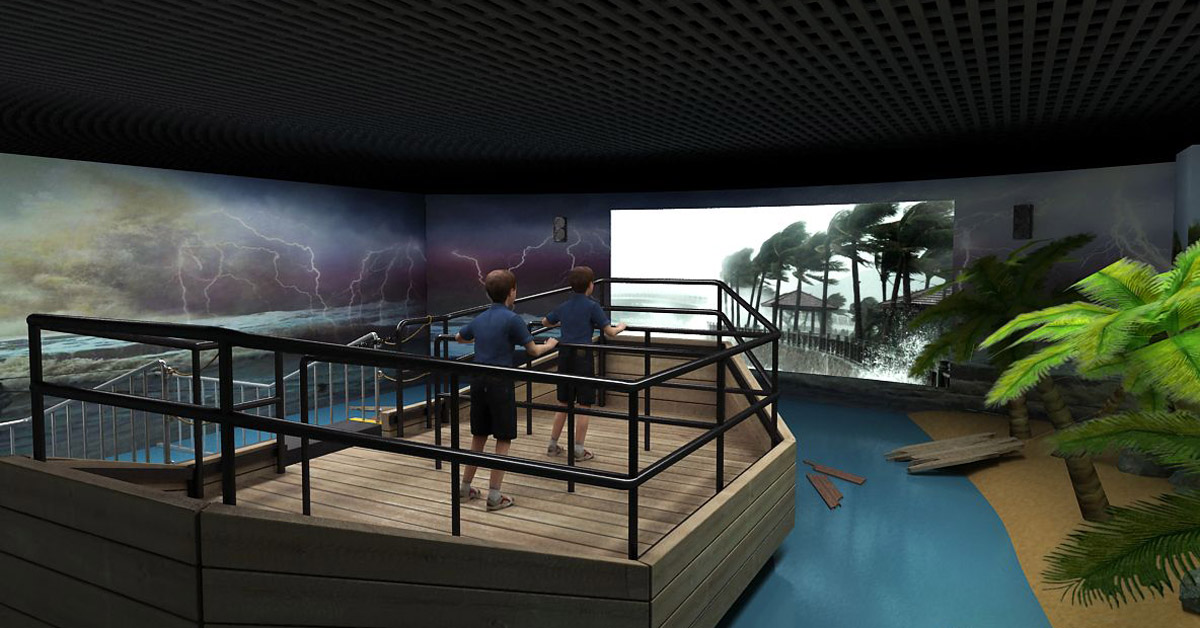 龙子湖模拟体验台风及暴风雨设备