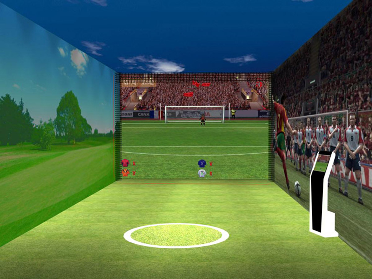 模拟体验虚拟足球